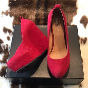Aldo red platform shoes!